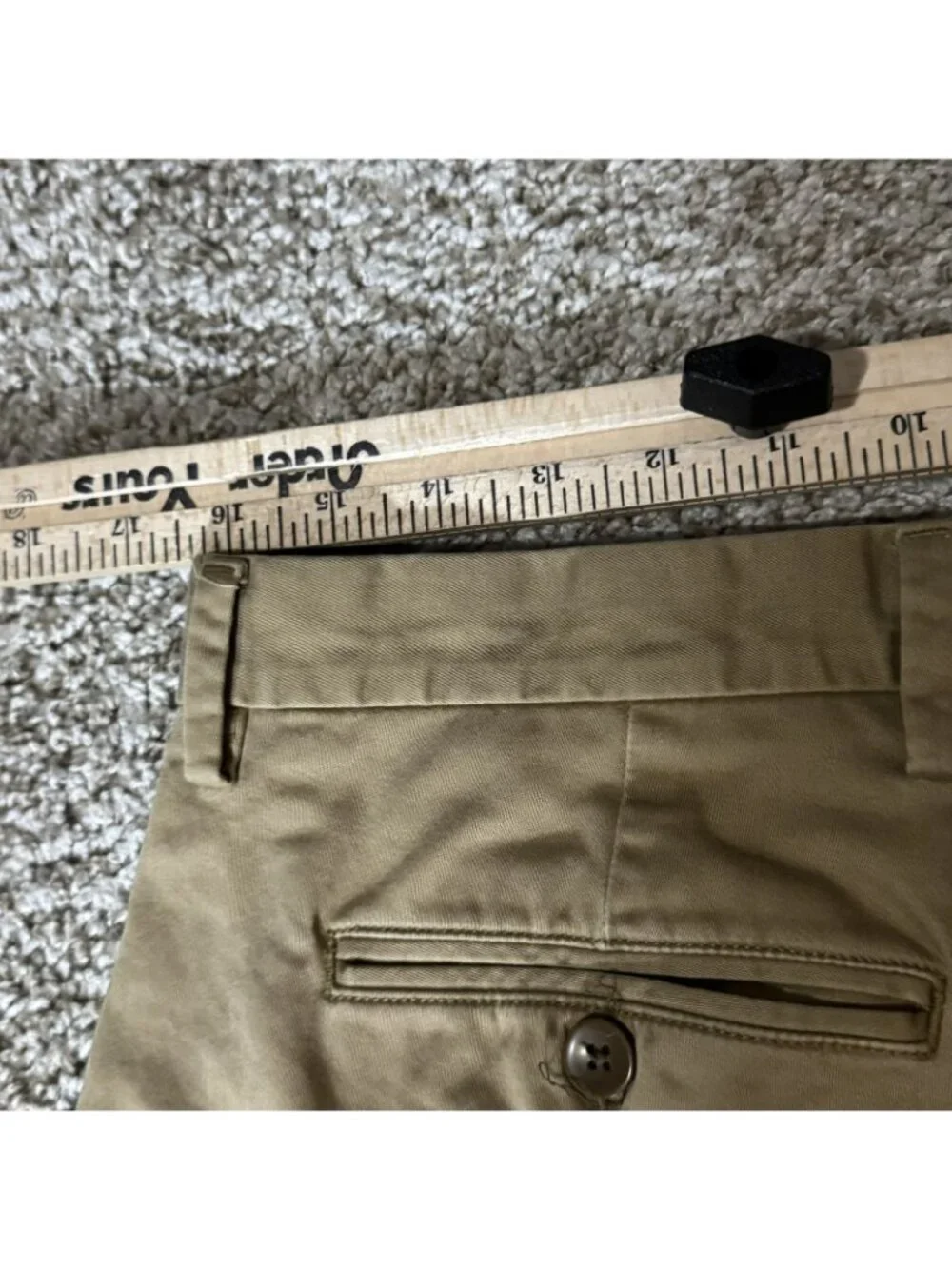 Banana Republic Khaki Chino Pants Men's 33x28 Vintage Straight Fit Stretch